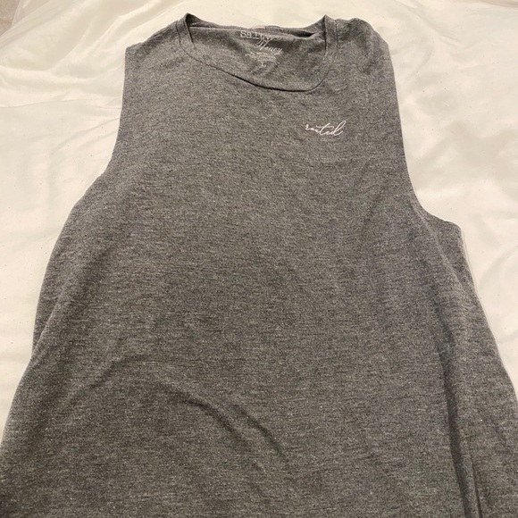 Salty Honey Tops - Salty Honey rooted muscle tank grey size large